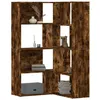 Image de vidaXL Bibliothèque dangle à 4 niveaux chêne fumé bois dingénierie étagère à livres dangle vitrine dangle armoire 3307814