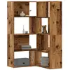 Image de Bibliothèque D'angle À 4 Niveaux Vieux Bois Bois D'ingénierie Vidaxl