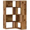 Image de Vidaxl bibliothèque d'angle à 4 niveaux vieux bois bois d'ingénierie