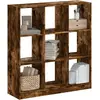 Image de Bibliothèque Chêne Fumé 102x32x108 Cm Bois D'ingénierie Vidaxl