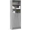 Image de Buffet Haut Led Sonoma Gris 69x32,5x200 Cm Bois D’ingénierie Vidaxl