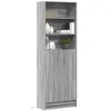 Image de vidaXL Buffet haut LED sonoma gris 69x325x200 cm bois d’ingénierie armoire armoire de rangement buffet haut armoire 3307910
