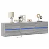 Image de Meuble Tv Mural Avec Led Sonoma Gris 180x31x45 Cm Vidaxl