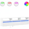 Image de Meuble Tv Mural Avec Led Blanc 180x31x45 Cm Vidaxl