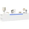 Image de Meuble Tv Mural Avec Led Blanc 180x31x39,5 Cm Vidaxl