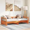Image de Lit De Jour Sans Matelas Cire Marron 80x200 Cm Bois Pin Massif Vidaxl