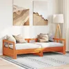 Image de vidaXL Lit de jour sans matelas cire marron 80x200 cm bois pin massif canapé-lit lit dinvité lit de repos double lit de 854951