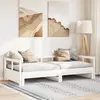 Image de Lit De Jour Sans Matelas Blanc 90x200 Cm Bois De Pin Massif Vidaxl