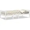 Image de Lit Pour Enfants Sans Matelas Blanc 80x200cm Bois De Pin Massif Vidaxl