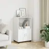 Image de Armoire À Roulettes Blanc 55x40x91 Cm Bois D’ingénierie Vidaxl
