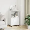 Image de vidaXL Armoire à roulettes blanc 55x40x91 cm bois d’ingénierie classeur armoire de classement pour maison classeur pour 853182