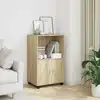 Image de Armoire À Roulettes Chêne Sonoma 55x40x91 Cm Bois D'ingénierie Vidaxl