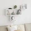 Image de vidaXL Étagère murale blanc 100x15x70 cm bois dingénierie étagère flottante étagère dexposition murale étagère pour CD 853191
