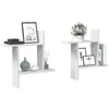 Image de vidaXL Étagères murales 2 pcs blanc 50x12x50 cm bois dingénierie 853254
