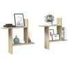 Image de vidaXL Étagères murales 2pcs chêne sonoma 50x12x50cm bois dingénierie 853256