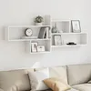 Image de vidaXL Étagère murale blanc 1675x18x68 cm bois dingénierie 853317