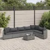 Image de vidaXL Salon de jardin 8 pcs avec coussins gris résine tressée ensemble de canapés dextérieur canapé dangle de jardin 3308386