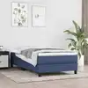 Image de Matelas À Ressorts Ensachés Pour Enfants Fermeté Moyenne Bleu 80x160 Cm Tissu Vidaxl
