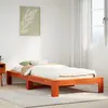 Image de Cadre De Lit Sans Matelas Cire Marron 75x190 Cm Bois Pin Massif Vidaxl