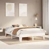 Image de vidaXL Cadre de lit sans matelas blanc 140x190 cm bois de pin massif meuble de chambre à coucher sommier lit en bois 855368