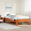 Image de Cadre De Lit Sans Matelas Cire Marron 75x190 Cm Bois Pin Massif Vidaxl