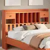Image de Tête De Lit Avec Rangement Cire Marron 150cm Bois Massif De Pin Vidaxl