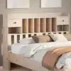 Image de Tête De Lit Avec Rangement 140 Cm Bois Massif De Pin Vidaxl