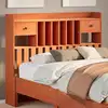 Image de Tête De Lit Avec Rangement Cire Marron 135cm Bois Massif De Pin Vidaxl