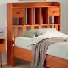 Image de Tête De Lit Avec Rangement Cire Marron 100cm Bois Massif De Pin Vidaxl
