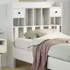 Image de Tête De Lit Avec Rangement Blanc 75 Cm Bois Massif De Pin Vidaxl