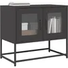 Image de Meuble Tv Noir 68x39x60,5 Cm Acier Laminé À Froid Vidaxl