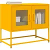 Image de Meuble Tv Jaune Moutarde 68x39x60,5 Cm Acier Laminé À Froid Vidaxl