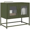 Image de Meuble Tv Vert Olive 68x39x60,5 Cm Acier Laminé À Froid Vidaxl