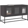 Image de vidaXL Meuble TV noir 1005x39x605 cm acier laminé à froid banc tv meuble hifi centre de divertissement buffet tv 853338