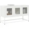 Image de Meuble Tv Blanc 100,5x39x60,5 Cm Acier Laminé À Froid Vidaxl