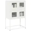 Image de Buffet Haut Blanc 68x39x107 Cm Acier Vidaxl