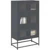 Image de Buffet Haut Anthracite 68x39x123 Cm Acier Vidaxl