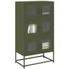 Image de Buffet Haut Vert Olive 68x39x123 Cm Acier Vidaxl