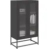Image de Buffet Haut Noir 68x39x123 Cm Acier Vidaxl