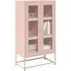 Image de Buffet Haut Rose 68x39x123 Cm Acier Vidaxl