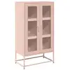 Image de Vidaxl buffet haut rose 68x39x123 cm acier
