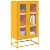 Image de vidaXL Buffet haut jaune moutarde 68x39x123 cm acier 853359