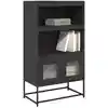 Image de Buffet Haut Noir 68x39x123 Cm Acier Vidaxl