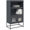 Image de Buffet Haut Anthracite 68x39x123 Cm Acier Vidaxl