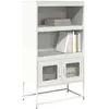 Image de Buffet Haut Blanc 68x39x123 Cm Acier Vidaxl