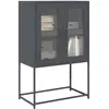 Image de Buffet Haut Anthracite 68x39x107 Cm Acier Vidaxl