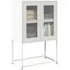 Image de Buffet Haut Blanc 68x39x107 Cm Acier Vidaxl