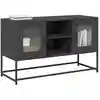 Image de Meuble Tv Noir 100,5x39x60,5 Cm Acier Vidaxl