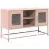 Image de Vidaxl meuble tv rose 100,5x39x60,5 cm acier