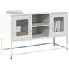 Image de Meuble Tv Blanc 100,5x39x60,5 Cm Acier Vidaxl